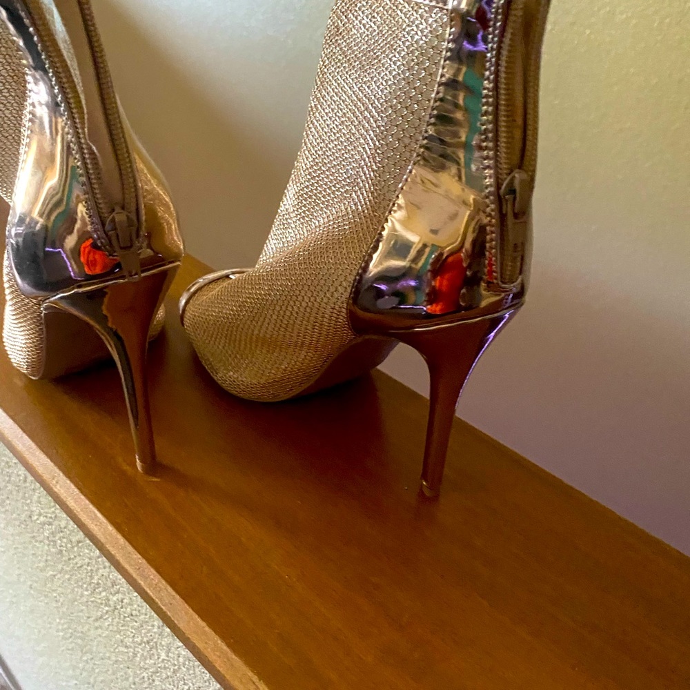 Rose Gold sexy heeled bootie